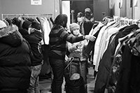 Soup Kitchen : St Luke's Lutheran Church : Hell's Kitchen : Food queues : Food lines : Hell's Kitchen : Streetlife, New York, Photo by Richard Moore